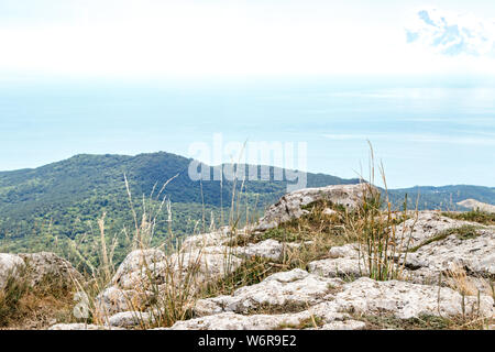 Weißer Stein Cliff Felsen an der West Küste der Krim Stockfoto