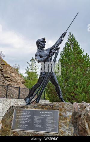 Sunshine Grubenunglück von 1972 Denkmal Kellogg und Wallace Idaho entfernt Stockfoto