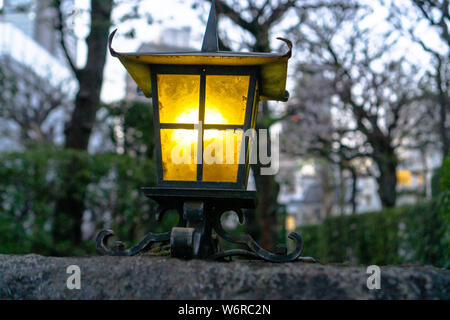 Von Gehwegen durch Pflanzen, Telefonzellen, Tokyo ist schön! Stockfoto