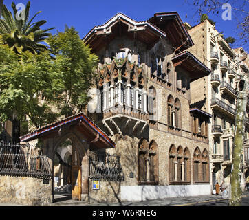 Casa Golferichs auf der Gran Via de les Corts Catalanes nach Barcelona. Spanien Stockfoto