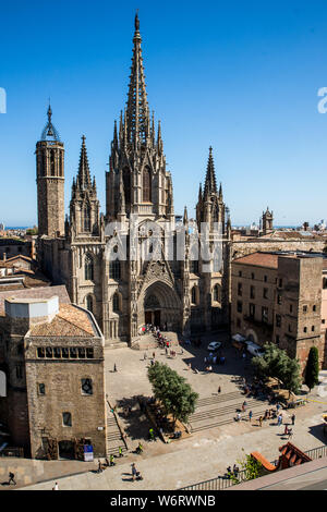 Arial Schuß von Santa Esglesia Catedral Basilica Stockfoto