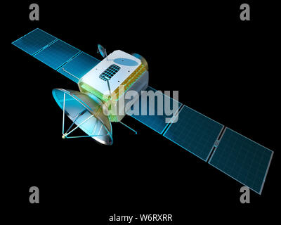 Kommunikation Satelliten, Illustration. Stockfoto