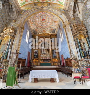 Coimbra, Portugal - 16. Juli 2019: Universität Coimbra Kapelle oder Sao Miguel Kapelle ist eine Kapelle der Universität von Coimbra. Die Kapelle ist eine attraktive Stockfoto