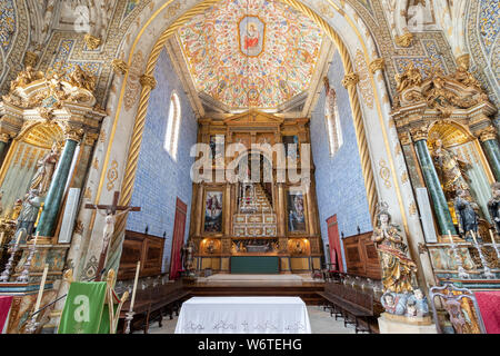 Coimbra, Portugal - 16. Juli 2019: Universität Coimbra Kapelle oder Sao Miguel Kapelle ist eine Kapelle der Universität von Coimbra. Die Kapelle ist eine attraktive Stockfoto