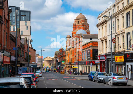 Liverpool, Großbritannien - 16 Mai 2018: Blick auf Architektur und Gebäude von Liverpool City Center von Renshaw Street Stockfoto