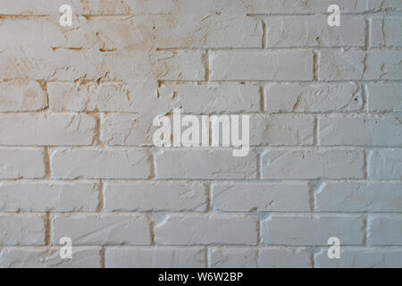 Hintergrund Textur der weißen Leichte Betonklotz, Rohstoff für industrielle Wand. weiße Mauer Hintergrund im ländlichen Raum. Stockfoto