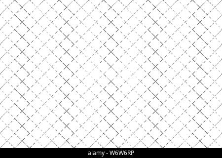 Abstraktes Muster schwarz Gitter mit gepunkteten Linien auf weißem Hintergrund Vector Illustration Stock Vektor