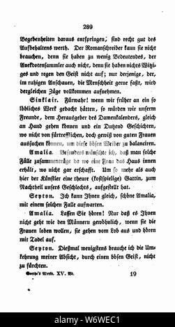 De Goethe Werke LH 15 289. Stockfoto