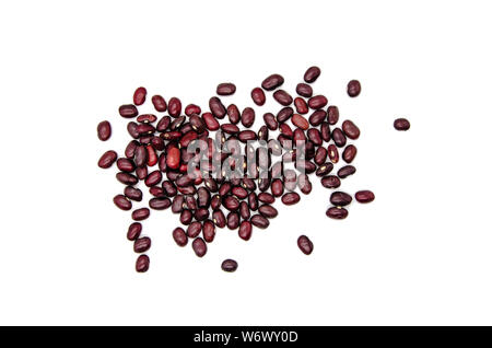 Isolierte rote Bohnen auf weißem Hintergrund Stockfoto
