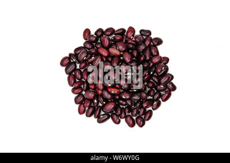 Isolierte rote Bohnen auf weißem Hintergrund Stockfoto
