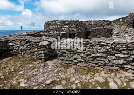 Caher Conor Bienenstock Hütten von Fahan auf der Halbinsel Dingle in der Grafschaft Kerry, Republik von Irland Stockfoto