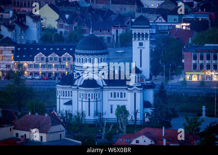Kirche der Heiligen Dreifaltigkeit in Sighisoara. Sighisoara, Mures, Rumänien. Stockfoto