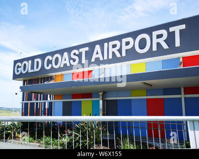 Gold Coast, Australien: 25. März 2019: Flughafen Gold Coast ist eine internationale Australische Flughafen liegt 90 km südlich von Brisbane. Stockfoto