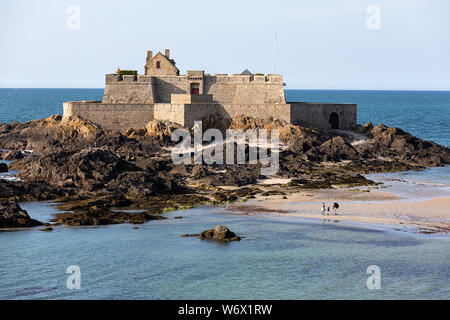 Fort National Castle, Saint Malo, Bretagne, Frankreich Stockfoto