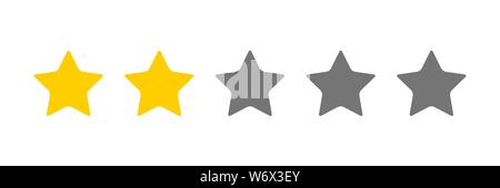 Zwei Sterne Illustration Vektor Stock Vektor