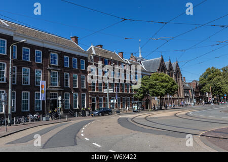 Der Schnittpunkt der Parkstraat und Lange Voorhout in Den Haag Stockfoto