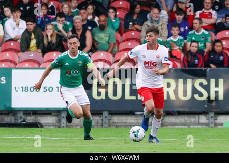 August 2nd, 2019, Cork, Irland - Liga Irlands Premier Division Match zwischen Cork City FC vs St. Patrick's Athletic FC Stockfoto