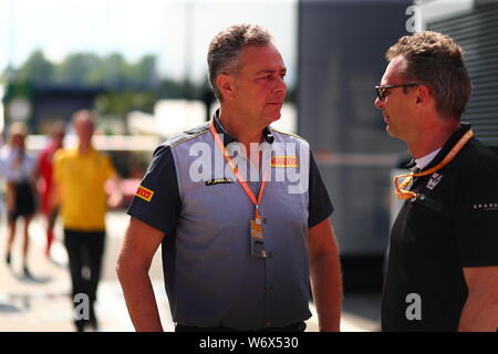 Budapest, Ungarn. 21 Feb, 2019. Mario Isola, Pirelli technischer Direktor, HHungarian GP, Budapest 2-4 August 2019 Credit: Unabhängige Fotoagentur/Alamy leben Nachrichten Stockfoto