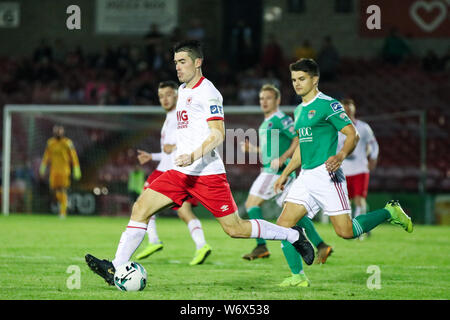 August 2nd, 2019, Cork, Irland - Liga Irlands Premier Division Match zwischen Cork City FC vs St. Patrick's Athletic FC Stockfoto