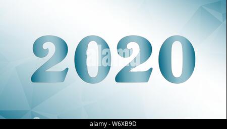 Grußkarte 2020 neue Jahr Konzeption Stock Vektor