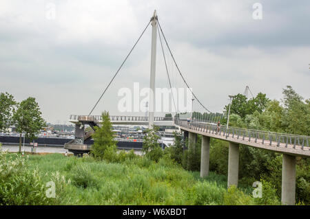 Nesciobrug Fahrrad Brücke in Diemen Niederlande 2019 Stockfoto