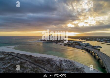 Luftaufnahme von der Orange Beach auf der Alabama Gulf Coast Stockfoto