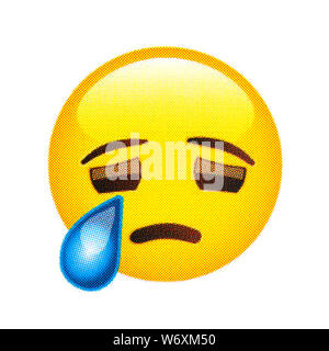 Weinendes Gesicht Emoticon Stockfoto