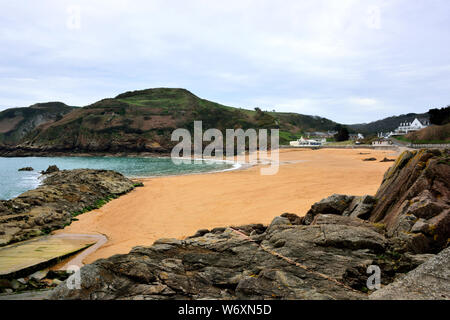 Bonne Nuit Bay, einer ruhigen Strand im Norden von Jersey. Stockfoto