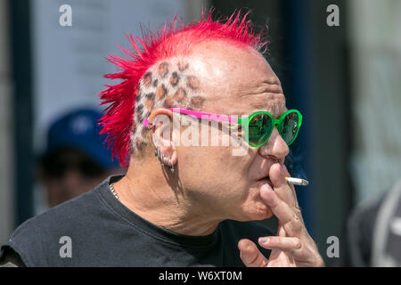 Blackpool, Lancashire, UK. 3. August 2019. Die fabelhafte Punk Rebellion Festival zurück in den Winter Gardens in Blackpool für ein Wochenende live Punk Rock Musik. Die Rebellion Festival, früher Urlaub in der Sonne und die VERGEUDETEN Festival ist ein britischer Punk Rock Festival 1996 zum ersten Mal statt. Diese offen für alle Veranstaltung zieht Tausende von Besuchern aus Übersee alle ihre Lieblings punk Musiker an einem Ort zu sehen. Credit: cernan Elias/Alamy leben Nachrichten Stockfoto