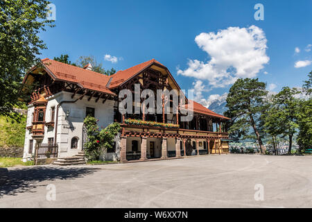 Kaiser Franz Josef Summer's Hunting Lodge am Bergisel am Stadtrand von Innsbruck provinzielle Hauptstadt von Tirol in Österreich Stockfoto