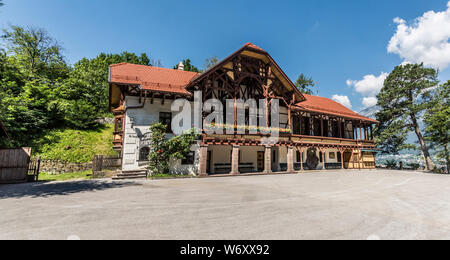 Kaiser Franz Josef Summer's Hunting Lodge am Bergisel am Stadtrand von Innsbruck provinzielle Hauptstadt von Tirol in Österreich Stockfoto