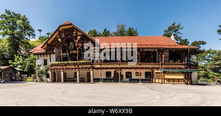 Kaiser Franz Josef Summer's Hunting Lodge am Bergisel am Stadtrand von Innsbruck provinzielle Hauptstadt von Tirol in Österreich Stockfoto