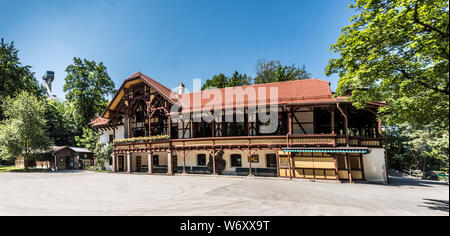 Kaiser Franz Josef Summer's Hunting Lodge am Bergisel am Stadtrand von Innsbruck provinzielle Hauptstadt von Tirol in Österreich Stockfoto