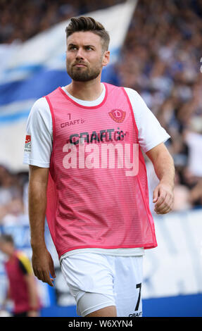 Karlsruhe, Deutschland. 03 Aug, 2019. Niklas Kreuzer (Dresden). GES/Fußball/2. Bundesliga: Karlsruher SC - Dynamo Dresden, 03.08.2019 Fußball: 2. Bundesliga: KSC vs Dynamo Dresden, Karlsruhe, August 3, 2019 | Verwendung der weltweiten Kredit: dpa/Alamy leben Nachrichten Stockfoto