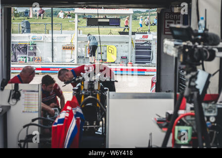 BSB britische Super Bike wm Motorrad Racing Thruxton Thruxton, in der Nähe von Andover Hampshire England Stockfoto