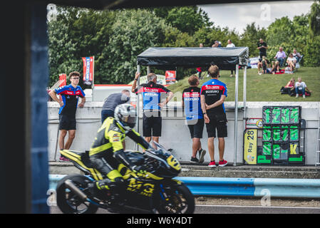 BSB britische Super Bike wm Motorrad Racing Thruxton Thruxton, in der Nähe von Andover Hampshire England Stockfoto
