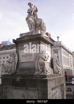 Schönen Denkmal für die belgische Heimat in Brüssel. März 22, 2013. Brüssel, Belgien. Ferienhäuser Natur Street Photography. Stockfoto