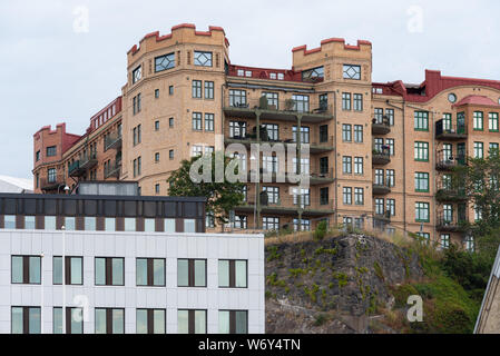 Göteborg, Schweden - 19. Juli 2019: Ansicht eines Wohnhauses in Göteborg, Schweden. Stockfoto