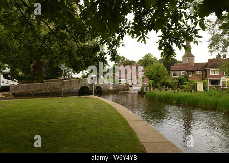Die Furt am Fluss Stockfoto