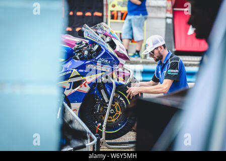 BSB britische Super Bike wm Motorrad Racing Thruxton Thruxton, in der Nähe von Andover Hampshire England Stockfoto