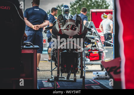 BSB britische Super Bike wm Motorrad Racing Thruxton Thruxton, in der Nähe von Andover Hampshire England Stockfoto