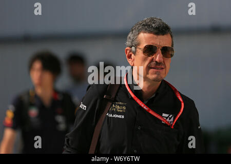 Hungaroring, Mogyorod, Budapest, Ungarn. 3 Aug, 2019. Formel 1 Grand Prix von Ungarn Rolex; Qualifikation; Guenther Steiner Credit: Aktion plus Sport/Alamy leben Nachrichten Stockfoto