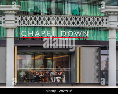 Chapel Down Gin Werke & Restaurant in der Nähe der Kings Cross Station in London Stockfoto