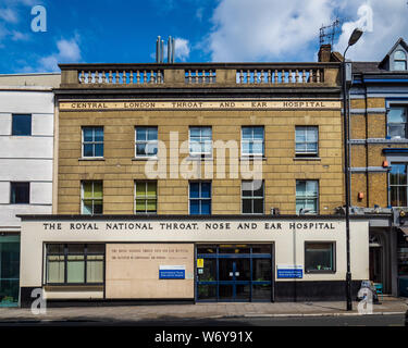 Das Royal National Hals Nase und Ohr Krankenhaus auf Gray's Inn Road London. Teil des University College London Hospitals NHS Foundation Trust. Est 1874. Stockfoto