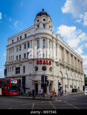 Scala London, früher Scala Cinema, ist ein Nachtclub und Live-Musik-Veranstaltungsort in der Nähe von King's Cross Station London. 1920 eröffnet, Design H Courtney Constantine Stockfoto