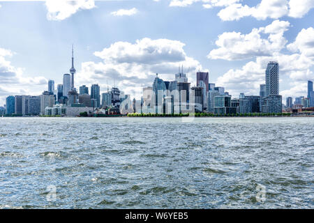 Kanada, Ontario, Lake Ontario, Toronto Toronto Skyline mit CN Tower Stockfoto