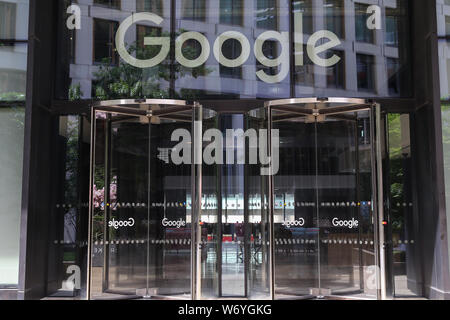 London, Großbritannien. 3 Aug, 2019. Google office in London, UK. Credit: Dinendra Haria/SOPA Images/ZUMA Draht/Alamy leben Nachrichten Stockfoto