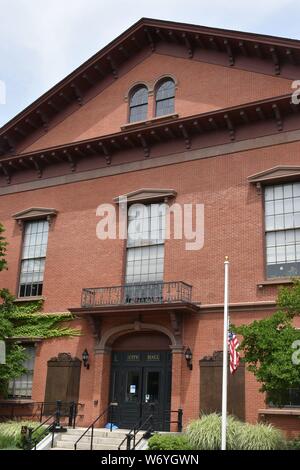 Sehenswürdigkeiten rund um Newburyport, Massachusetts entlang dem Merrimack River an der Boston North Shore Stockfoto