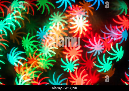 Blattform multicolor Blur bokeh Abstrakt Hintergrund. Stockfoto