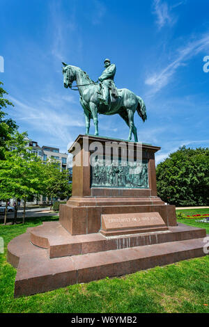 Statue von Kaiser Wilhelm I. zu Pferde in Kiel, Deutschland Am 25. Juli 2019 Stockfoto